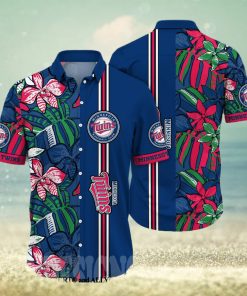 Minnesota Twins MLB Flower Full Print Hawaiian Shirt - Limotees