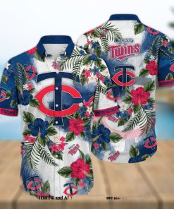 Minnesota Twins MLB Flower 3D All Over Print Hawaiian Shirt