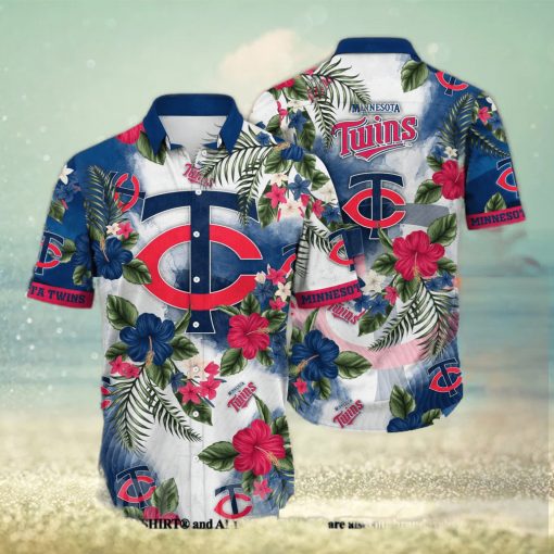 Minnesota Twins MLB Flower 3D All Over Print Hawaiian Shirt