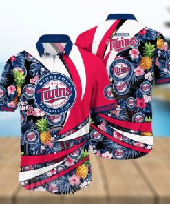 Minnesota Twins MLB Flower 3D Full Print Hawaiian Shirt