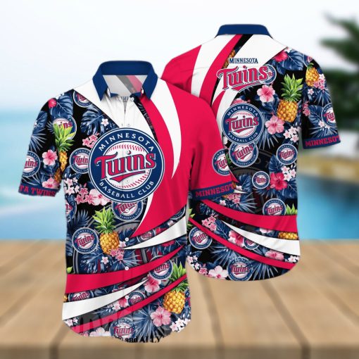 Minnesota Twins MLB Flower 3D Full Print Hawaiian Shirt