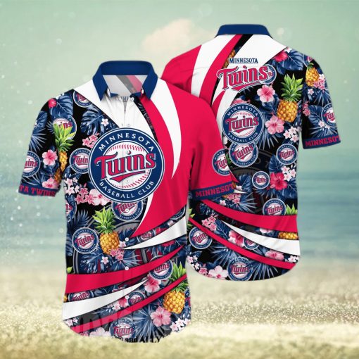 Minnesota Twins MLB Flower 3D Full Print Hawaiian Shirt