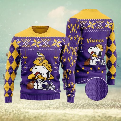 Minnesota Vikings Funny Charlie Brown Peanuts Snoopy Ugly Christmas Sweater