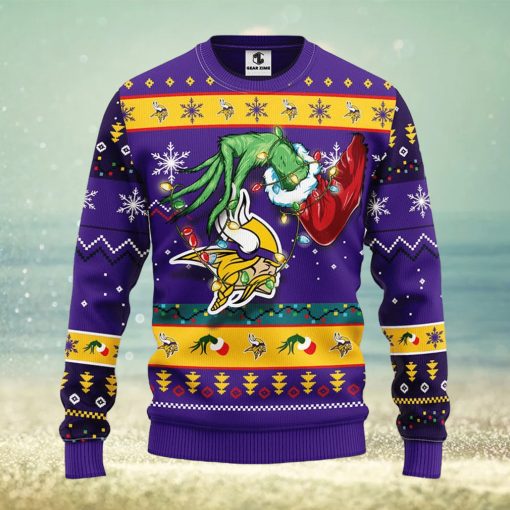 Minnesota Vikings Grinch Christmas Ugly Sweater