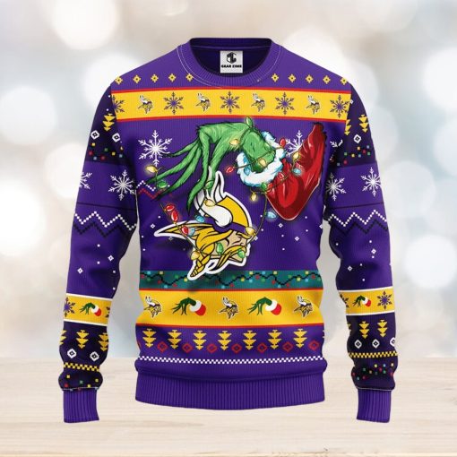 Minnesota Vikings Grinch Christmas Ugly Sweater