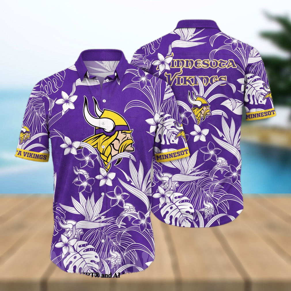 Minnesota Vikings NFL Floral Full Print Unisex Hawaiian Shirt