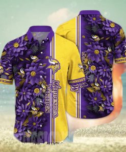 Minnesota Vikings NFL Flower 3D Hawaiian Shirt