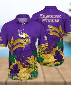 Minnesota Vikings NFL Flower All Over Print Classic Hawaiian Shirt