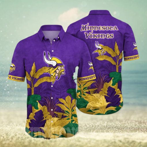 Minnesota Vikings NFL Flower All Over Print Classic Hawaiian Shirt