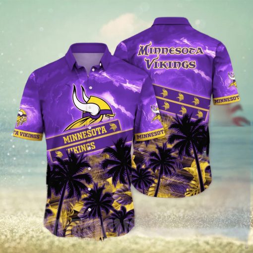 Minnesota Vikings NFL Flower All Over Printed Unisex Hawaiian Shirt