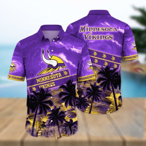 Minnesota Vikings NFL Flower All Over Printed Unisex Hawaiian Shirt