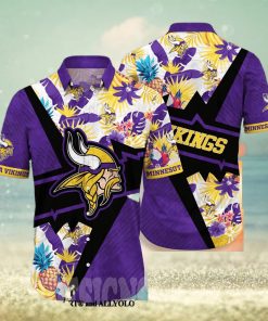 Minnesota Vikings NFL Flower Classic Full Print Hawaiian Shirt