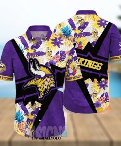 Minnesota Vikings NFL Flower Classic Full Print Hawaiian Shirt