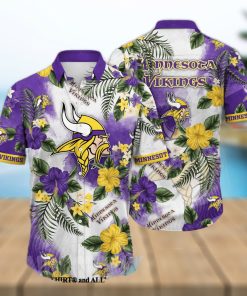 Minnesota Vikings NFL Flower Full Print Classic Hawaiian Shirt