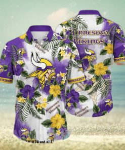 Minnesota Vikings NFL Flower Full Print Classic Hawaiian Shirt