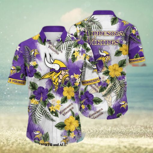 Minnesota Vikings NFL Flower Full Print Classic Hawaiian Shirt