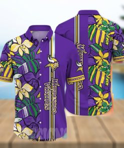 Minnesota Vikings NFL Flower Full Printed 3D Hawaiian Shirt