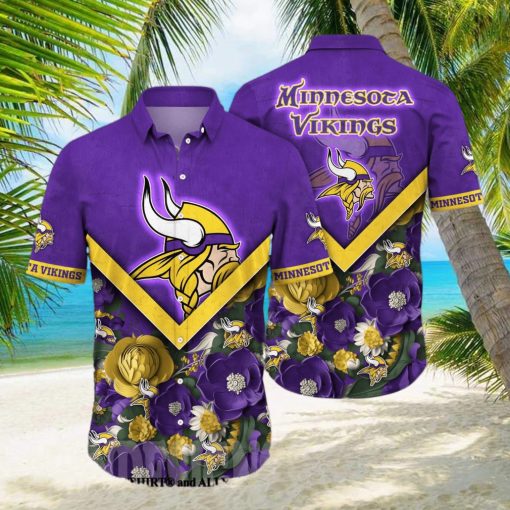 Minnesota Vikings NFL Flower Full Printing Classic Hawaiian Shirt