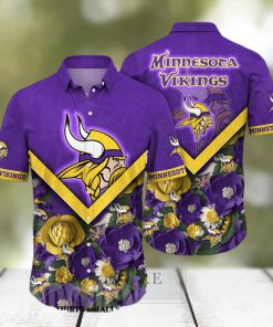 Minnesota Vikings NFL Flower Full Printing Classic Hawaiian Shirt