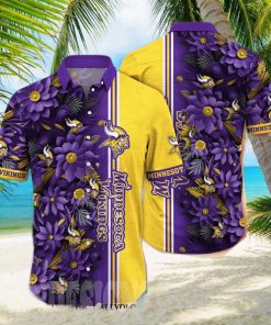 Minnesota Vikings NFL Flower Tropical All Over Printed Unisex Hawaiian Shirt