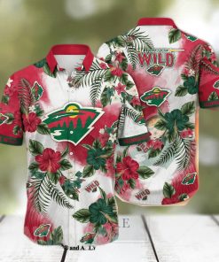 Minnesota Wild NHL Flower All Over Print Unisex Hawaiian Shirt