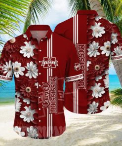 Mississippi State Bulldogs NCAA Floral Full Print Classic Hawaiian Shirt