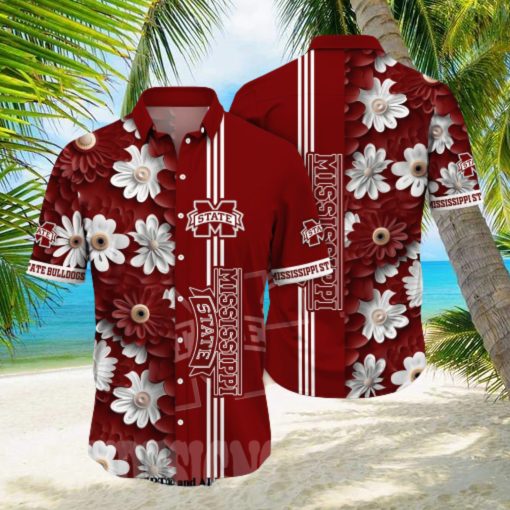 Mississippi State Bulldogs NCAA Floral Full Print Classic Hawaiian Shirt