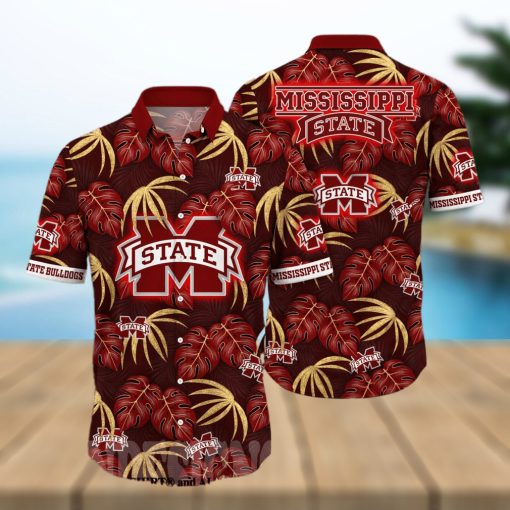 Mississippi State Bulldogs NCAA Flower Full Printing 3D Hawaiian Shirt