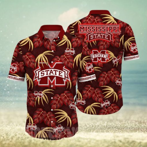 Mississippi State Bulldogs NCAA Flower Full Printing 3D Hawaiian Shirt