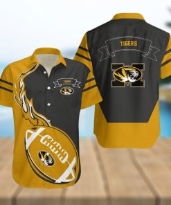 Missouri Tigers 3D Hawaiian Shirt Flame Ball NCAA Men And Women Gift For Fans