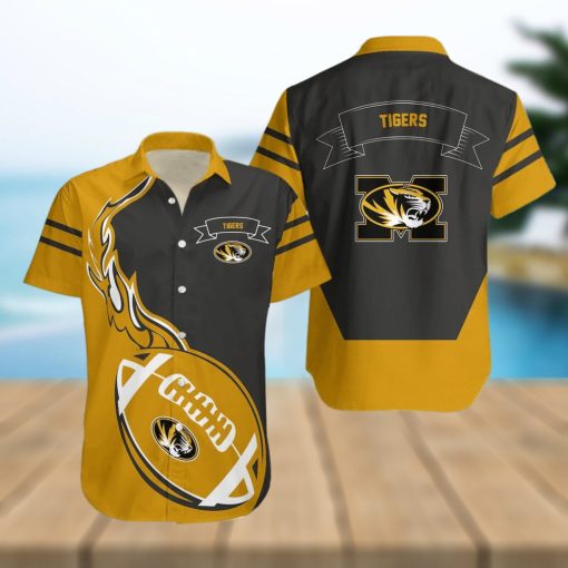 Missouri Tigers 3D Hawaiian Shirt Flame Ball NCAA Men And Women Gift For Fans