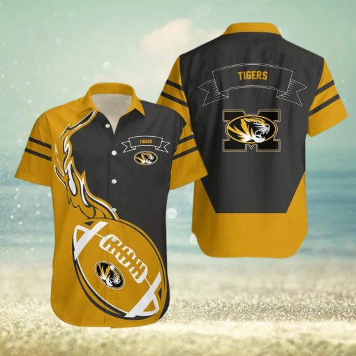 Missouri Tigers 3D Hawaiian Shirt Flame Ball NCAA Men And Women Gift For Fans