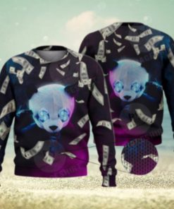 Money Panda Funny Black 3D Full Print Ugly Sweater Christmas Gift Sweater