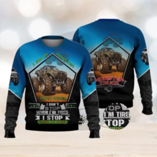 Monster Truck Driver 3D All Over Printed Shirts 3D Ugly Sweater Christmas Gift Sweater