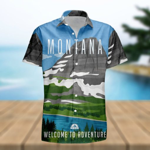 Montana Retro Style Travel Summer 3D Hawaiian Shirt Gift For Men And Women Fans