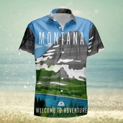 Montana Retro Style Travel Summer 3D Hawaiian Shirt Gift For Men And Women Fans