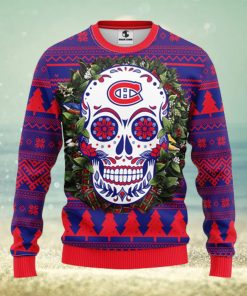 Green Bay Packers Skull Pattern Ugly Christmas Sweater - Limotees