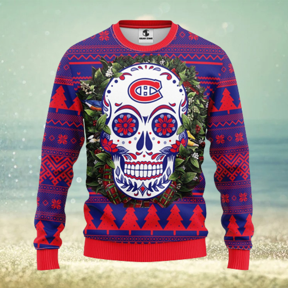 Buffalo Bills Skull Flower Ugly Christmas Ugly Sweater - Limotees