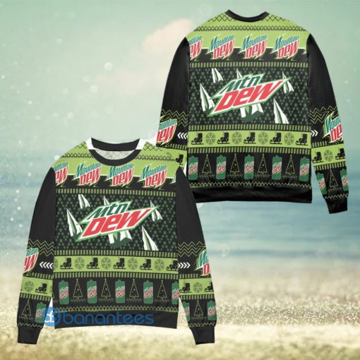 Mountain Dew Pine Tree Snowflake Pattern Ugly Christmas Sweater Christmas Gift For Men And Women