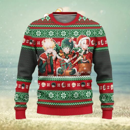 My Hero Academia Anime Xmas Ugly Christmas Sweater Gift For Men Women