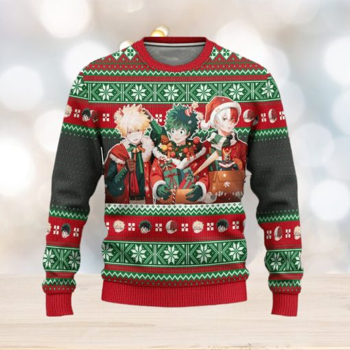 My Hero Academia Anime Xmas Ugly Christmas Sweater Gift For Men Women