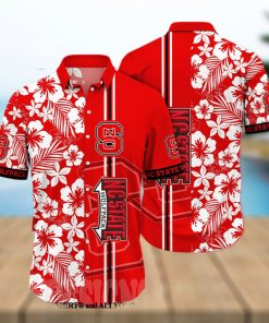 NC State Wolfpack NCAA Floral 3D All Over Print Hawaiian Shirt