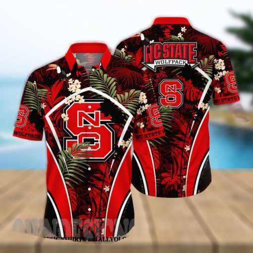 NC State Wolfpack NCAA Flower All Over Printed 3D Hawaiian Shirt