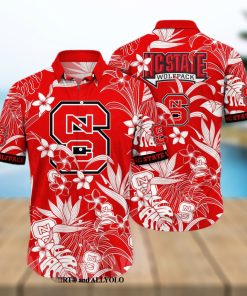 Floral Aloha NCAA NC State Wolfpack Hawaiian Shirt - Limotees