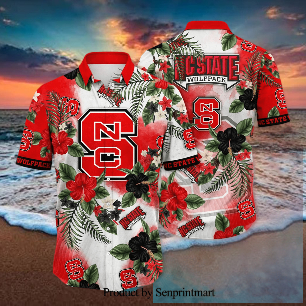 NC State Wolfpack Summer Hawaiian Shirt And Shorts For Sports Fans