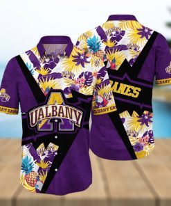 NCAA Albany Great Danes Hawaiian Shirt Flower And For Fans