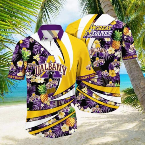 NCAA Albany Great Danes Hawaiian Shirt Pineapple Pattern Beach Gift For Friend