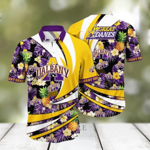 NCAA Albany Great Danes Hawaiian Shirt Pineapple Pattern Beach Gift For Friend