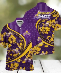 NCAA Albany Great Danes Hawaiian Shirt US Flag Flower Custom Name hawaiian shirt