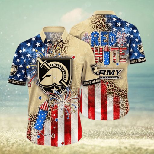 NCAA Army Black Knights Hawaiian Shirt Fireworks Independence Day